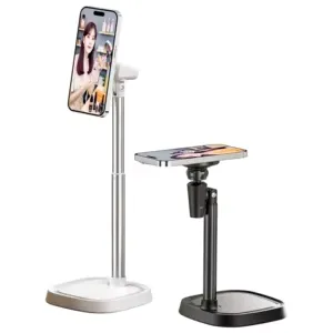 Support selfie extensible rotatif à 360° avec support pour téléphone