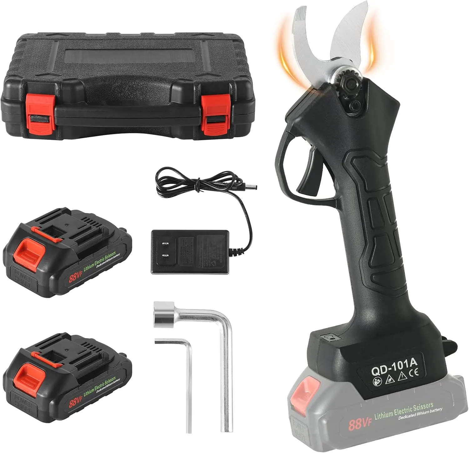 Sécateur électrique sans fil rechargeable Avec 2 batteries lithium