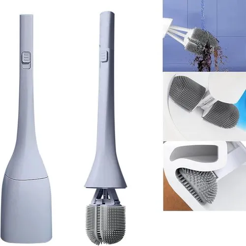Accessoire de Nettoyage -Brosse de toilette murale en silicone