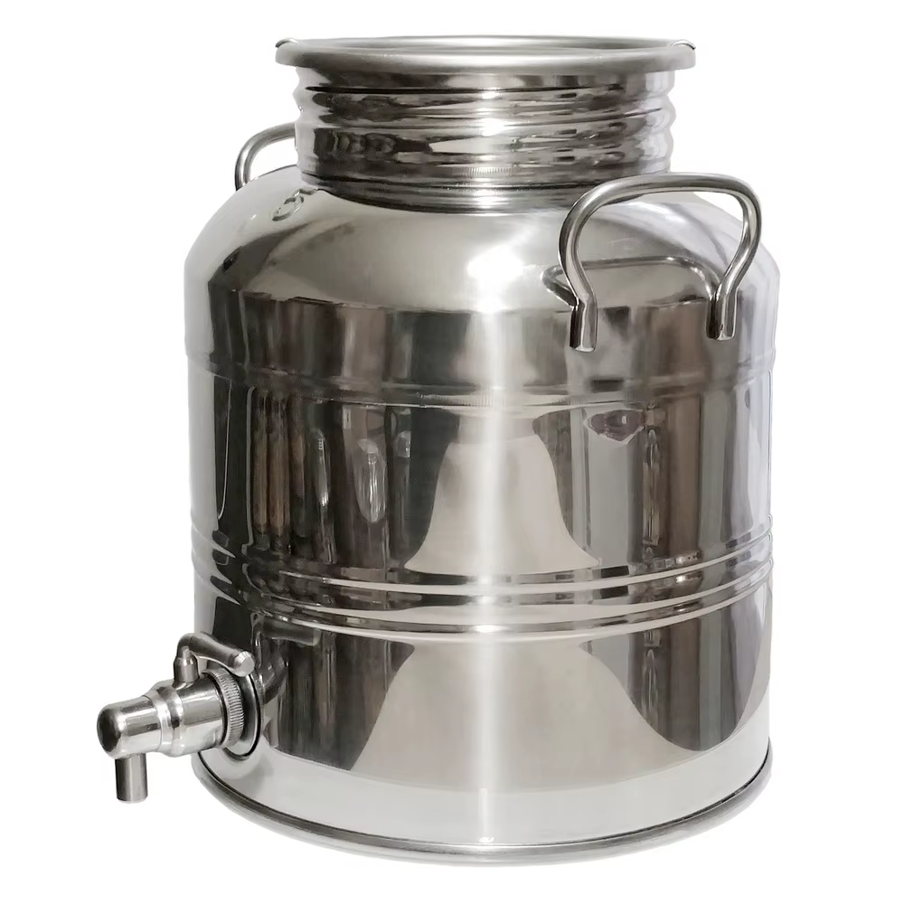 Bidon pour Huile D'olive en Acier Inoxydable alimentaire + Robinet 5L