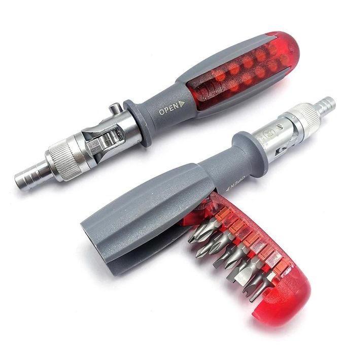Tournevis à cliquet pliable multi-angle 11 en 1