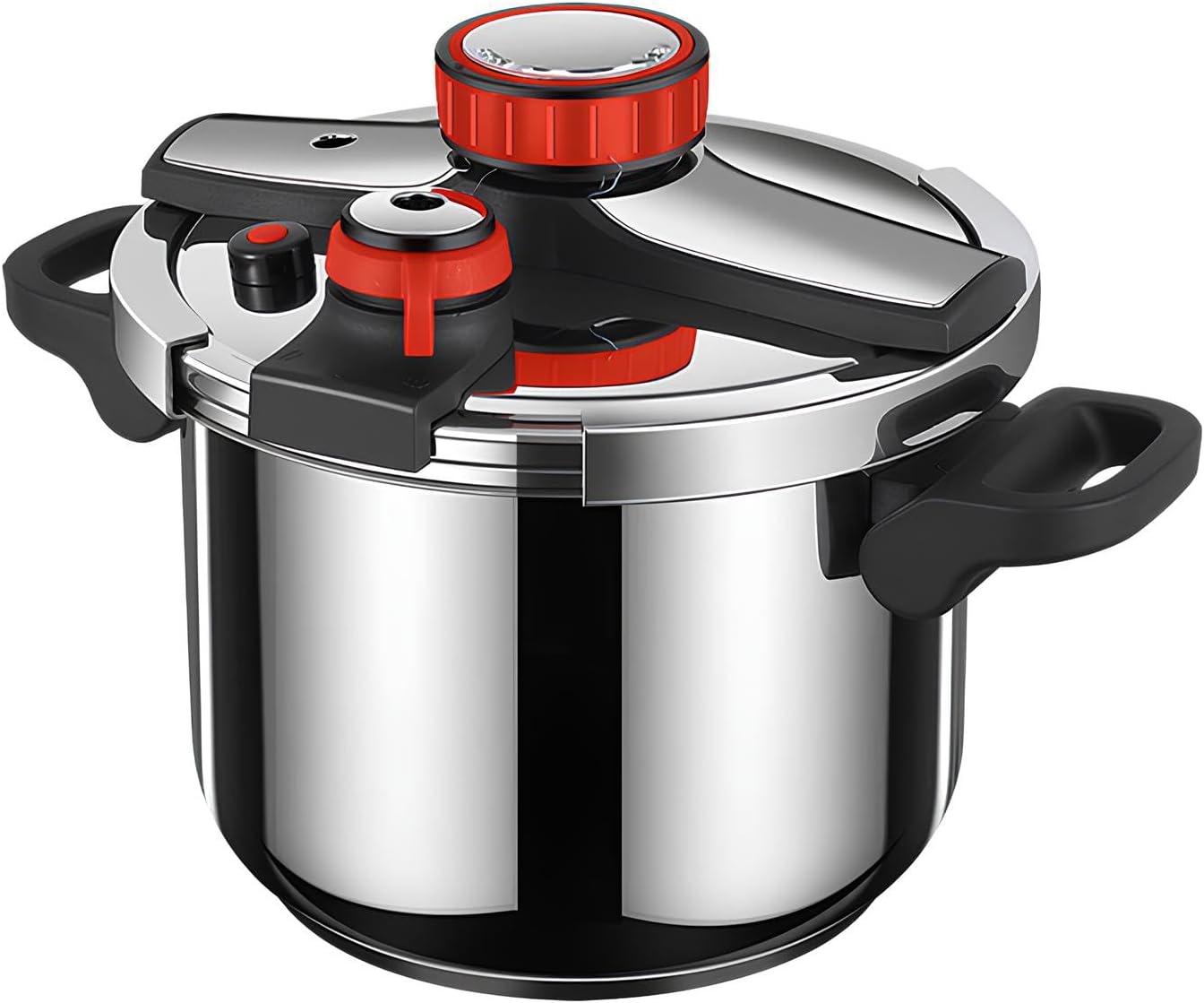 itimat Autocuiseur 8L en acier inoxydable avec 9 fonctions de sécurité couvercle facile à ouvrir/fermer compatible avec toutes les tables de cuisson