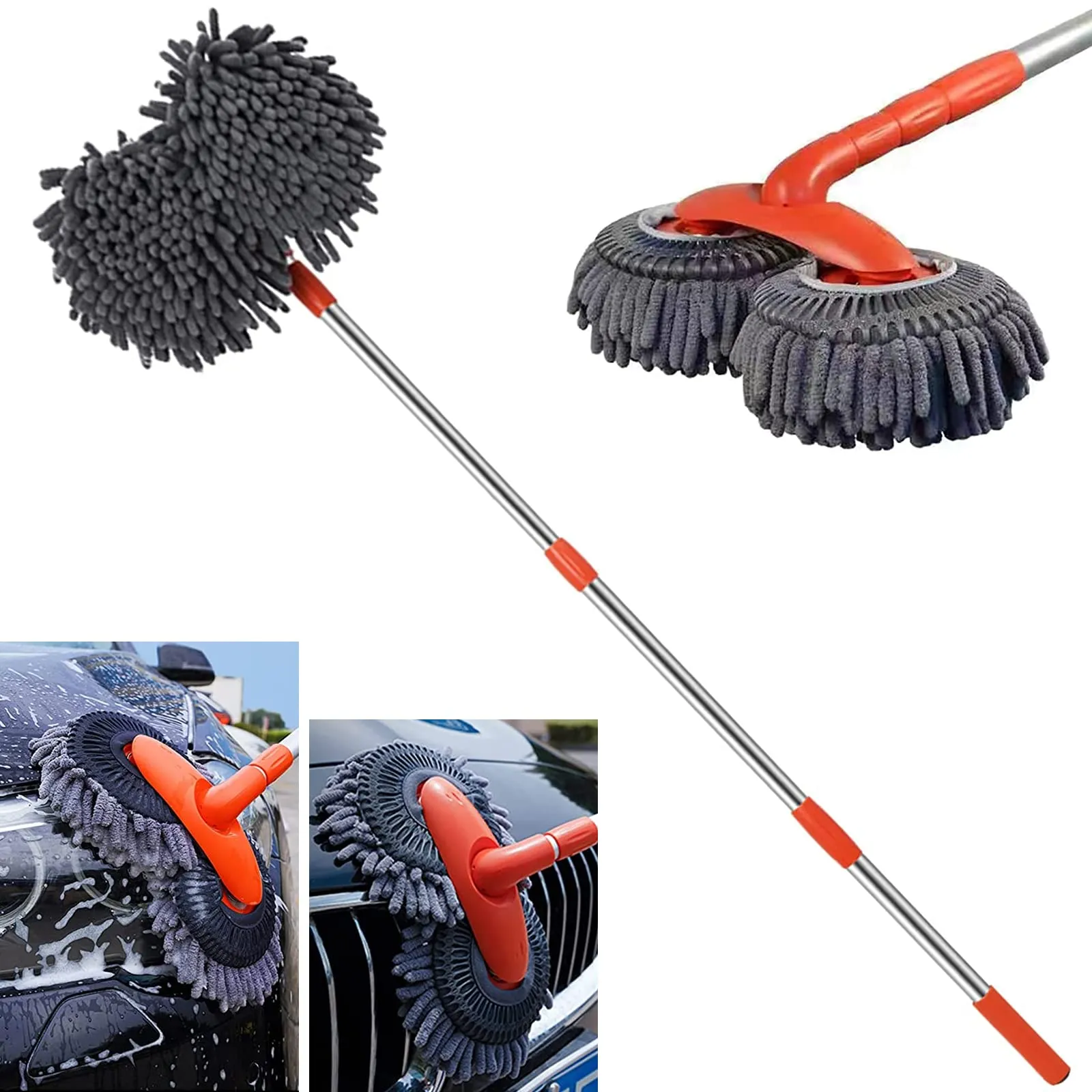 Brosse de lavage télescopique pour voiture