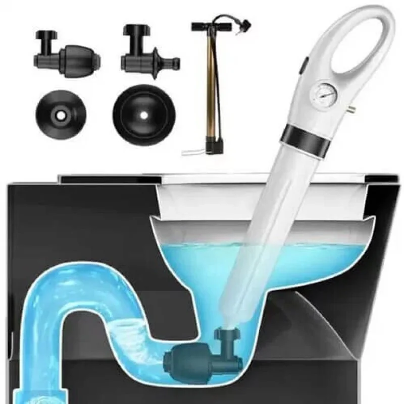 Déboucheur Manuel à Haute Pression pour Évier, Toilette et Salle de Bain