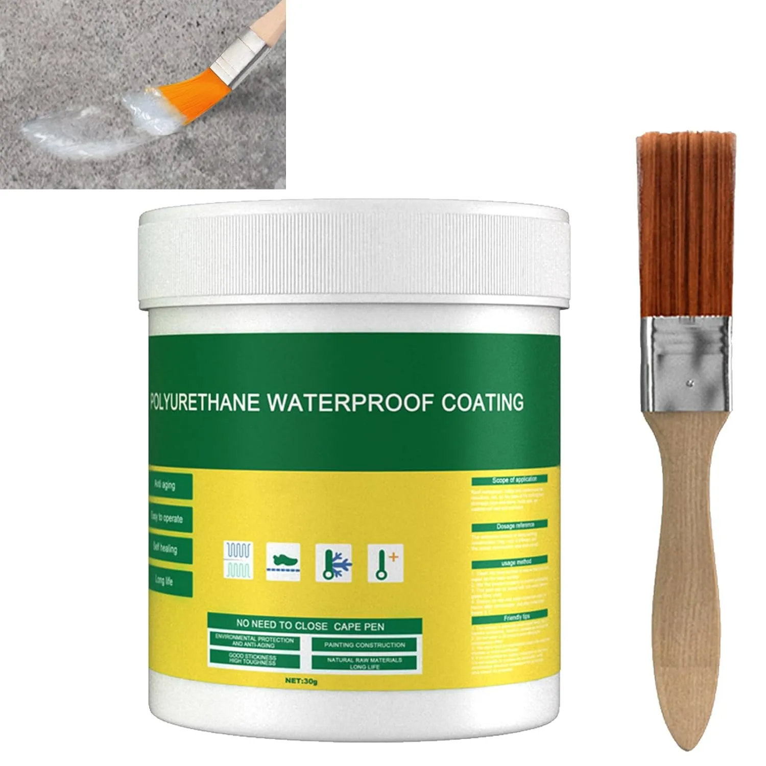 Scellant invisible imperméable Polyuréthane Ultra Résistant avec Brosse
