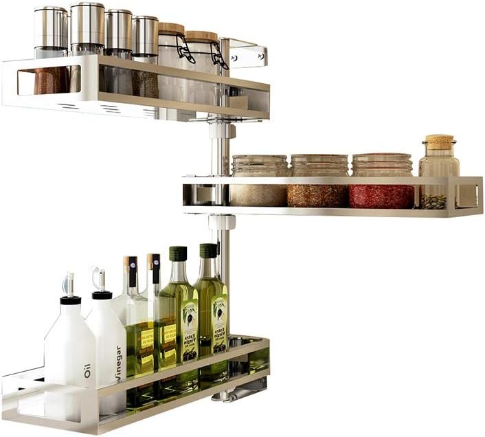 Étagères de rangement modernes pour la cuisine et la salle de bain en acier inoxydable