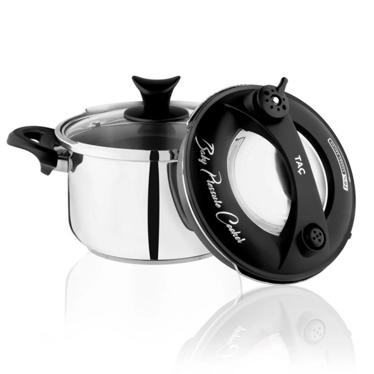 Taç Baby Autocuiseur à induction 2,5L Avec deux types de couvercles